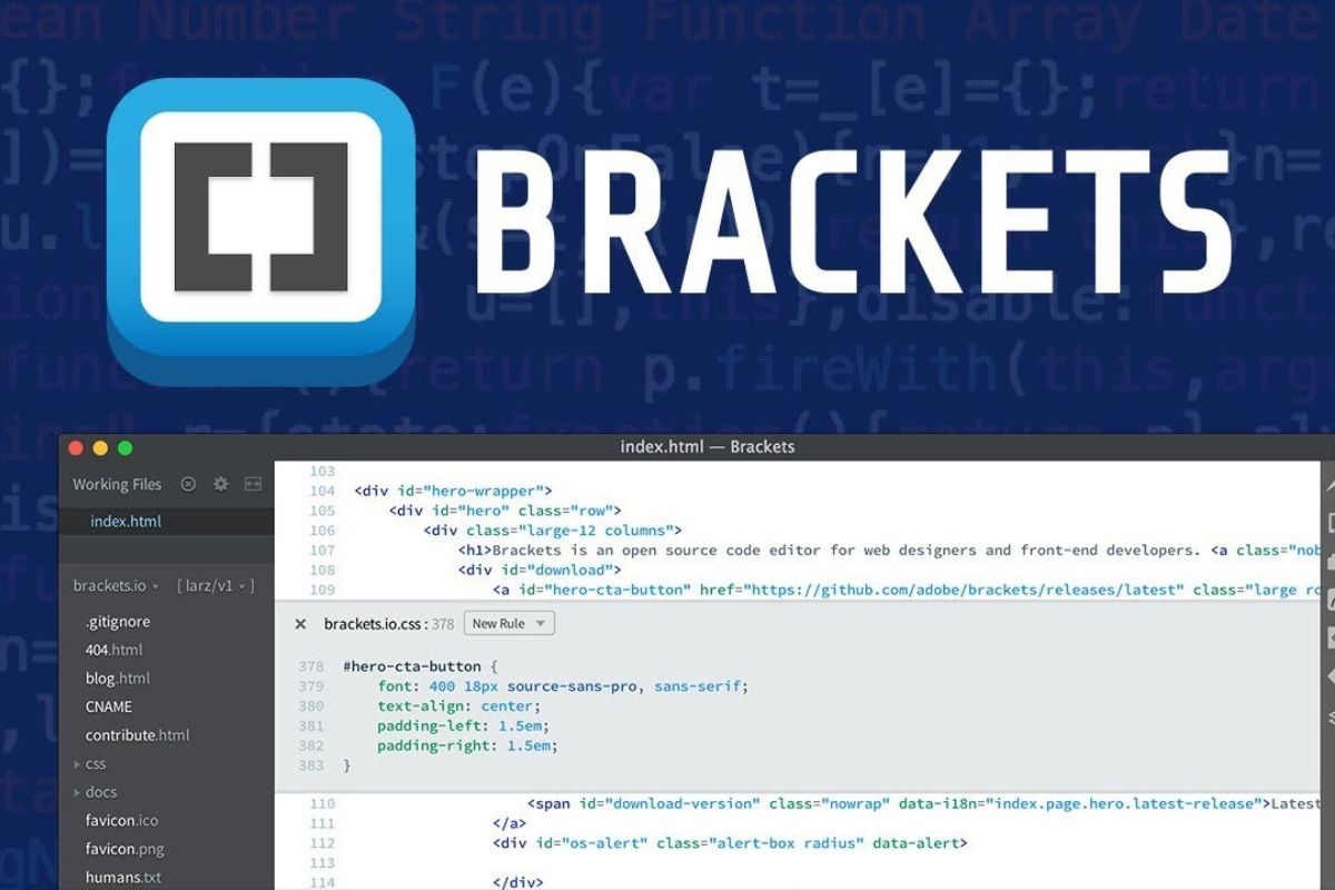 Top 5 phần mềm lập trình web HTML đỉnh cao hiện nay - Brackets